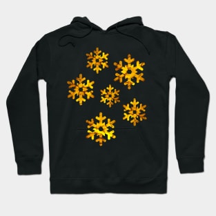 Watercolor Snowflakes (Golden Yellow) Hoodie